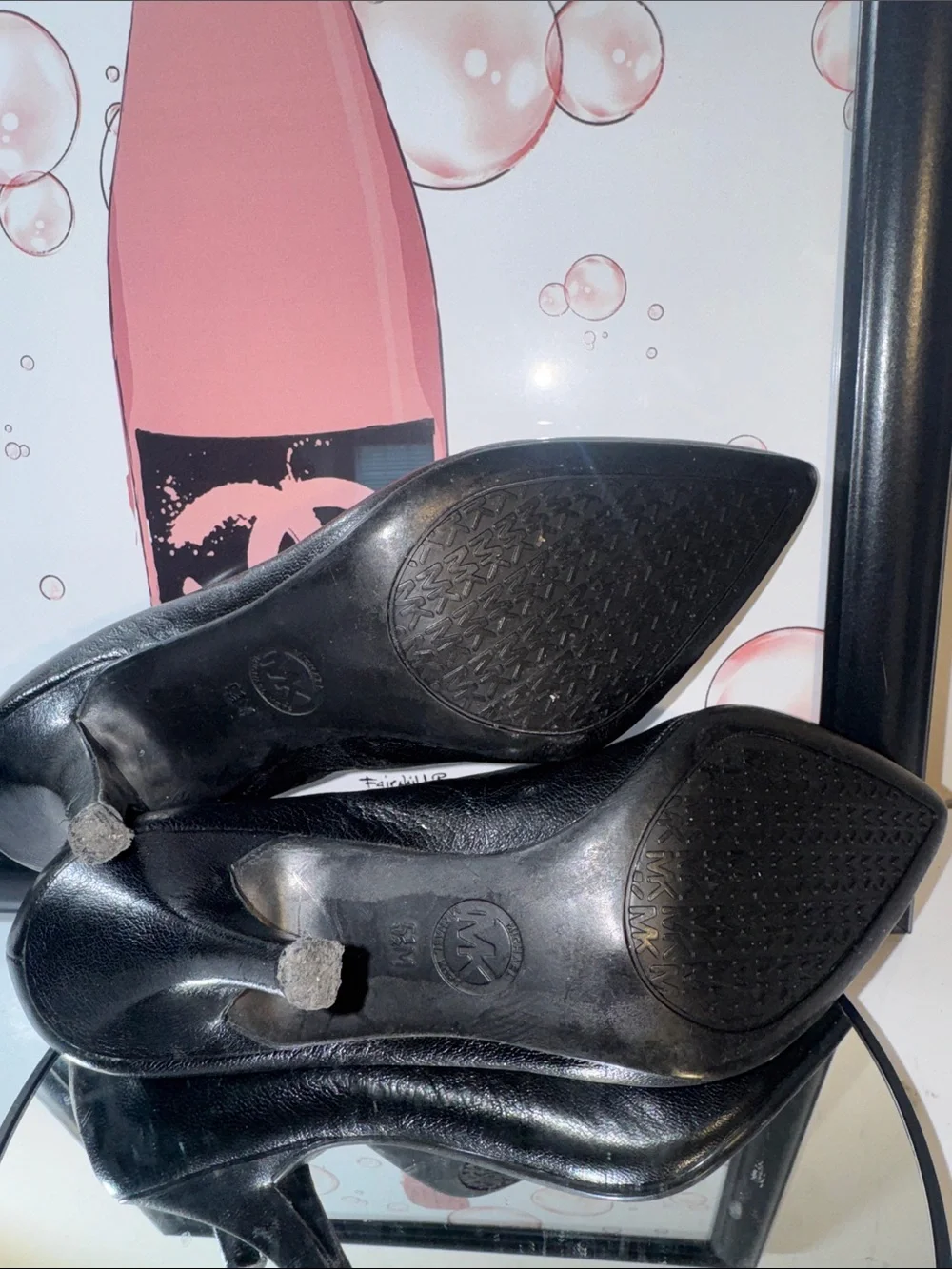 Michael Kors Black Leather Pointed Toe Pumps - Women’s Size 5.5